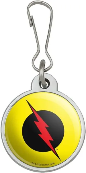 The Flash Reverse Flash Logo Jacket Handbag Purse Luggage Backpack Zipper Pull Charm