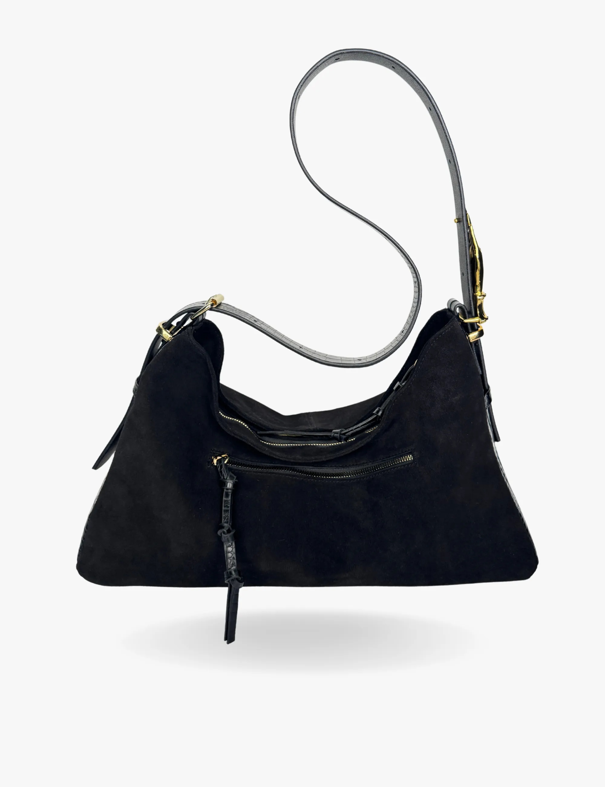 The Hobo Muse Black Suede