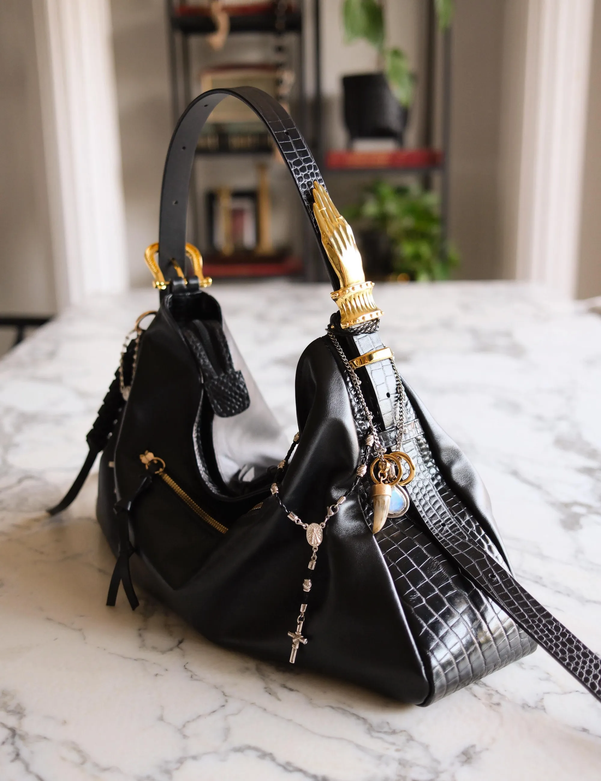 The Hobo Muse Black Suede