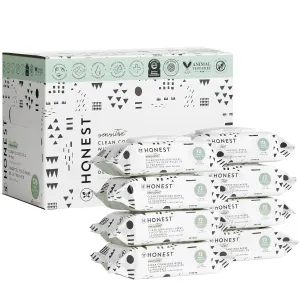 The Honest Company Clean Conscious Multi-Use Wipes | Hypoallergenic   Unscented for Sensitive Skin | Over 99% Water, Compostable, Plant Based, Baby Wipes | Pattern Play, 576 Count