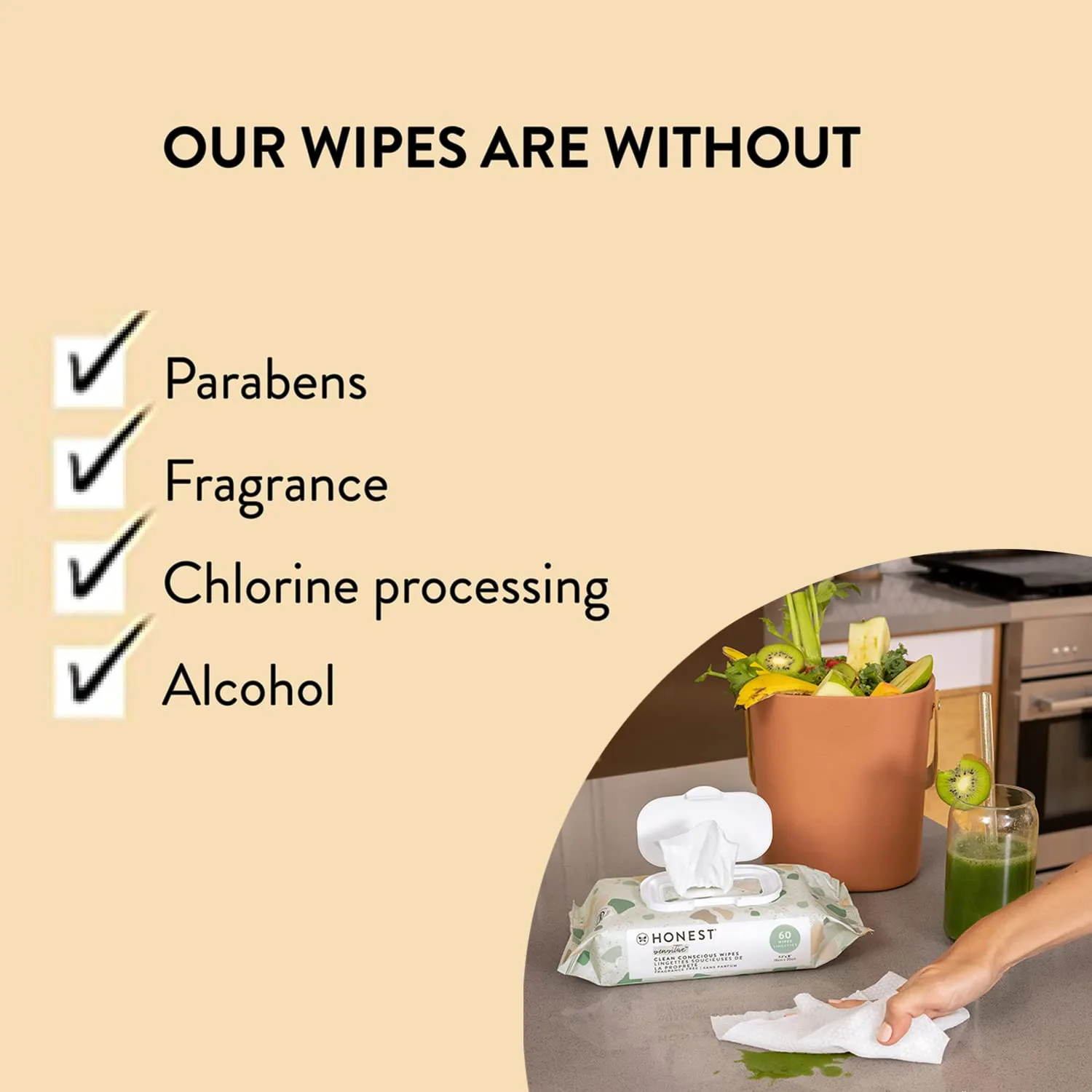 The Honest Company Clean Conscious Multi-Use Wipes | Hypoallergenic   Unscented for Sensitive Skin | Over 99% Water, Compostable, Plant Based, Baby Wipes | Pattern Play, 576 Count