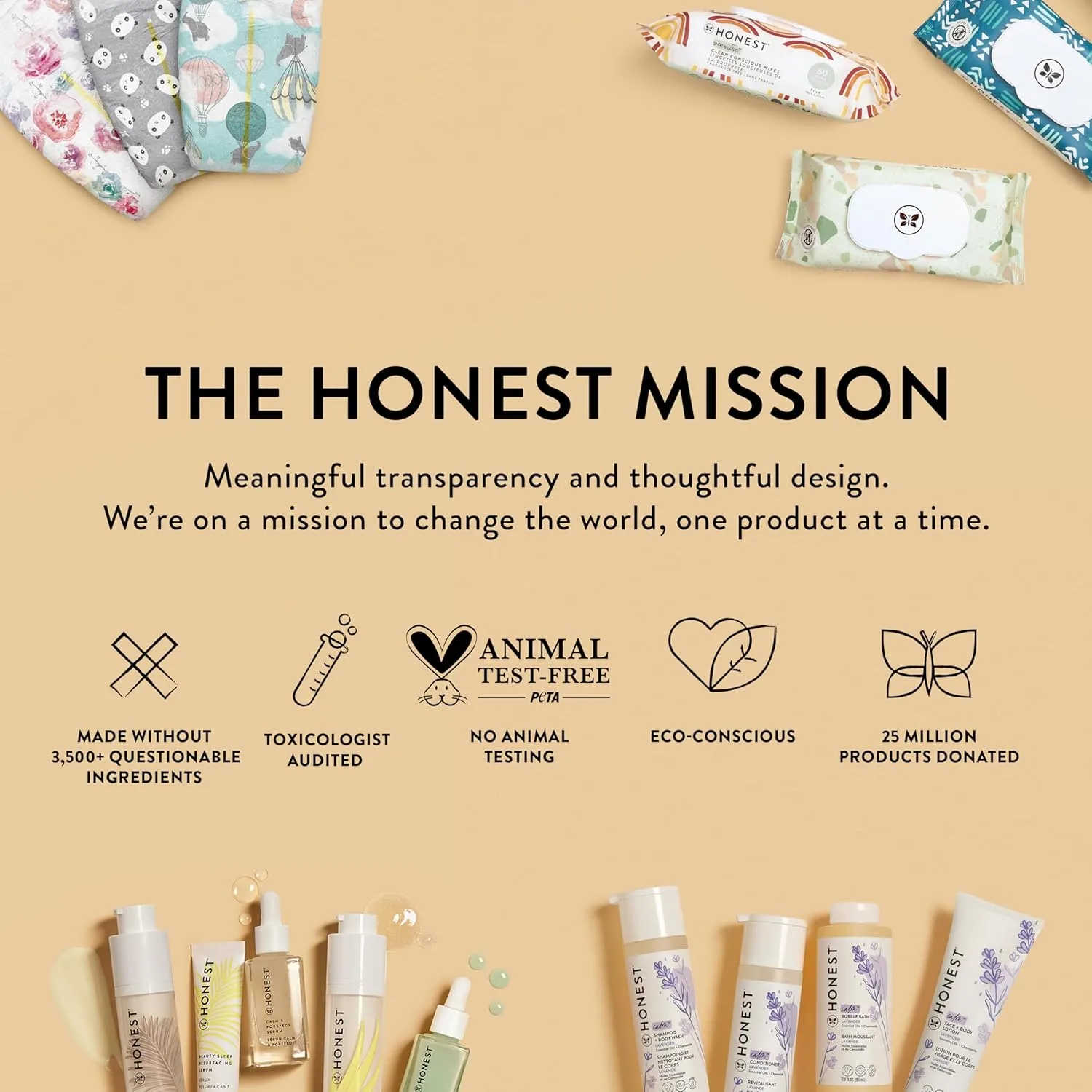 The Honest Company Clean Conscious Multi-Use Wipes | Hypoallergenic   Unscented for Sensitive Skin | Over 99% Water, Compostable, Plant Based, Baby Wipes | Pattern Play, 576 Count