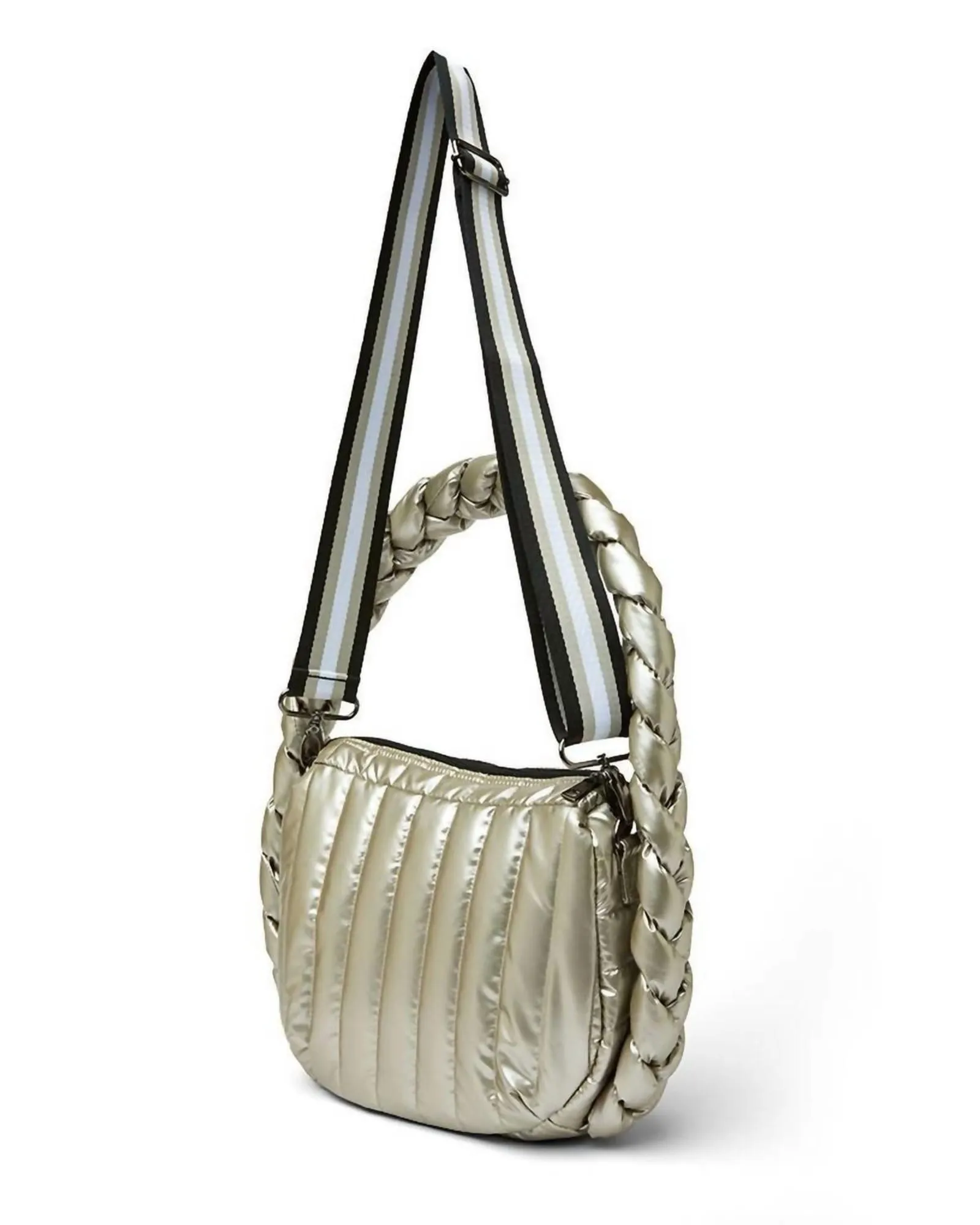 The Kelsie Braided Hobo Bag in Pearl Champagne | Pearl Champagne