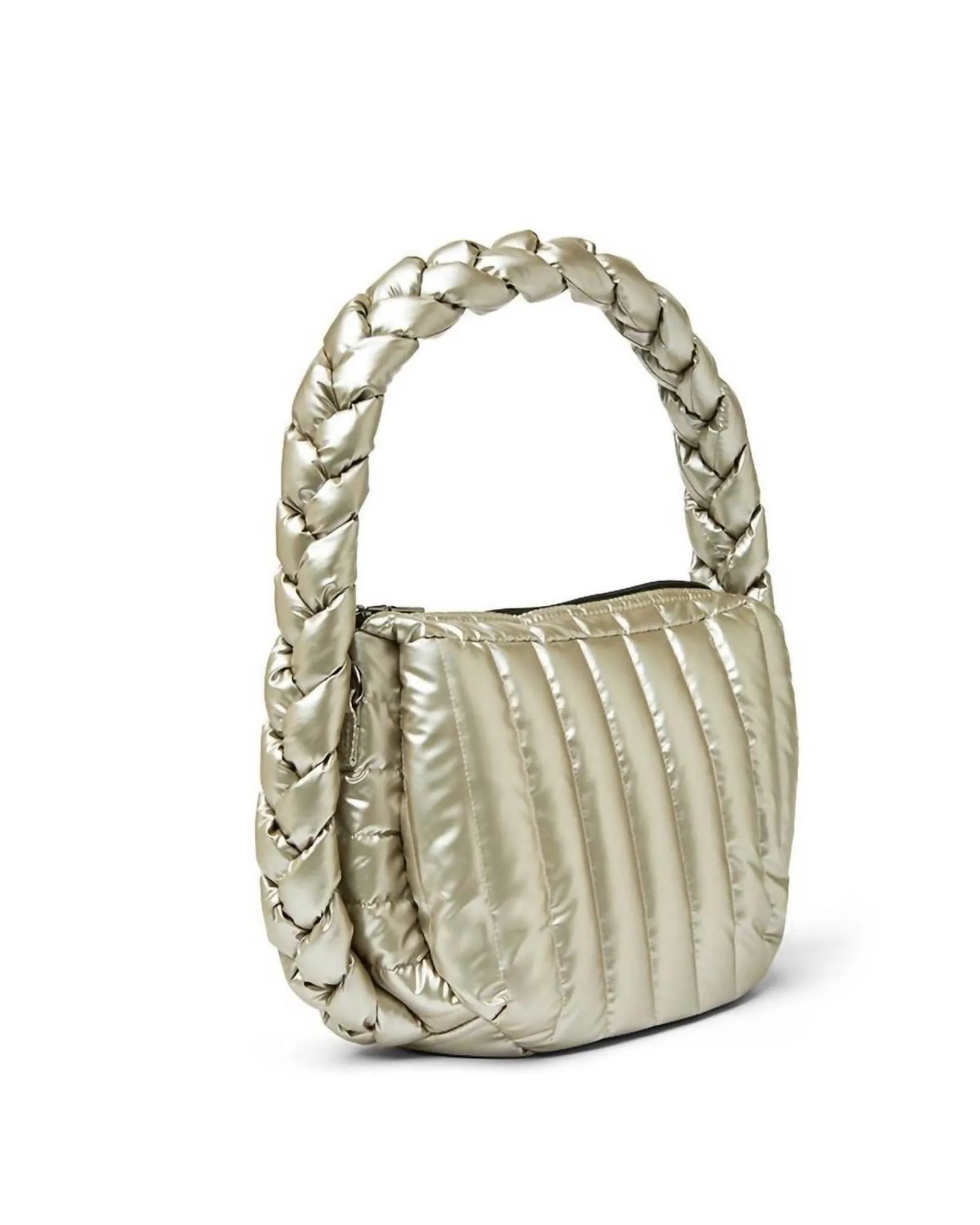 The Kelsie Braided Hobo Bag in Pearl Champagne | Pearl Champagne