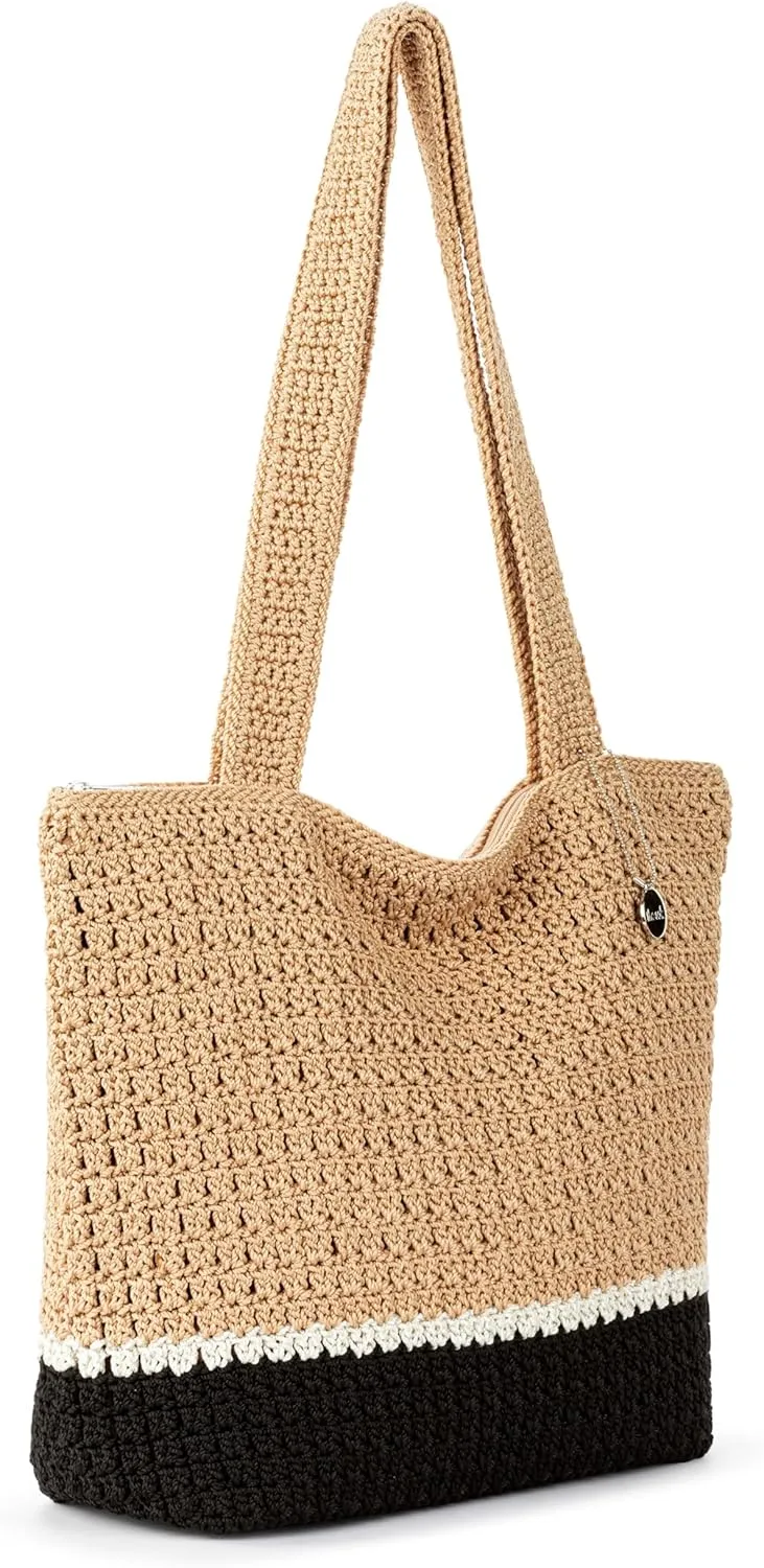 The Sak Casual Classics Tote Bag - Hand Crochet Woman's Purse For Everyday, Travel, Beach Bag - Handbag With Shoulder Straps