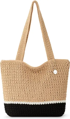 The Sak Casual Classics Tote Bag - Hand Crochet Woman's Purse For Everyday, Travel, Beach Bag - Handbag With Shoulder Straps