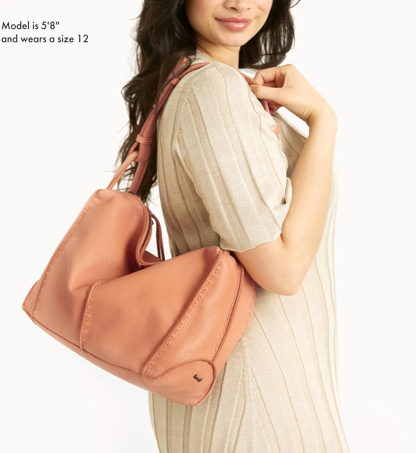 The Sak Los Feliz Hobo Purse - Premium Large Leather Women's Handbag for Everyday & Travel - Durable Purse With Zipper Pocket