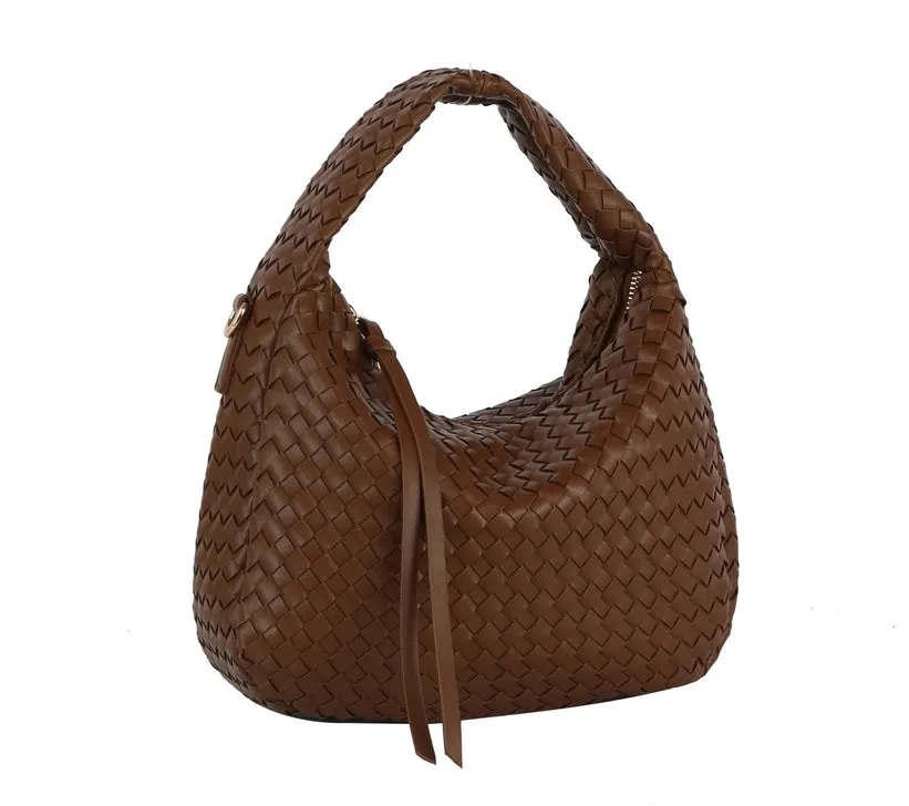 The Verona Woven Hobo Bag