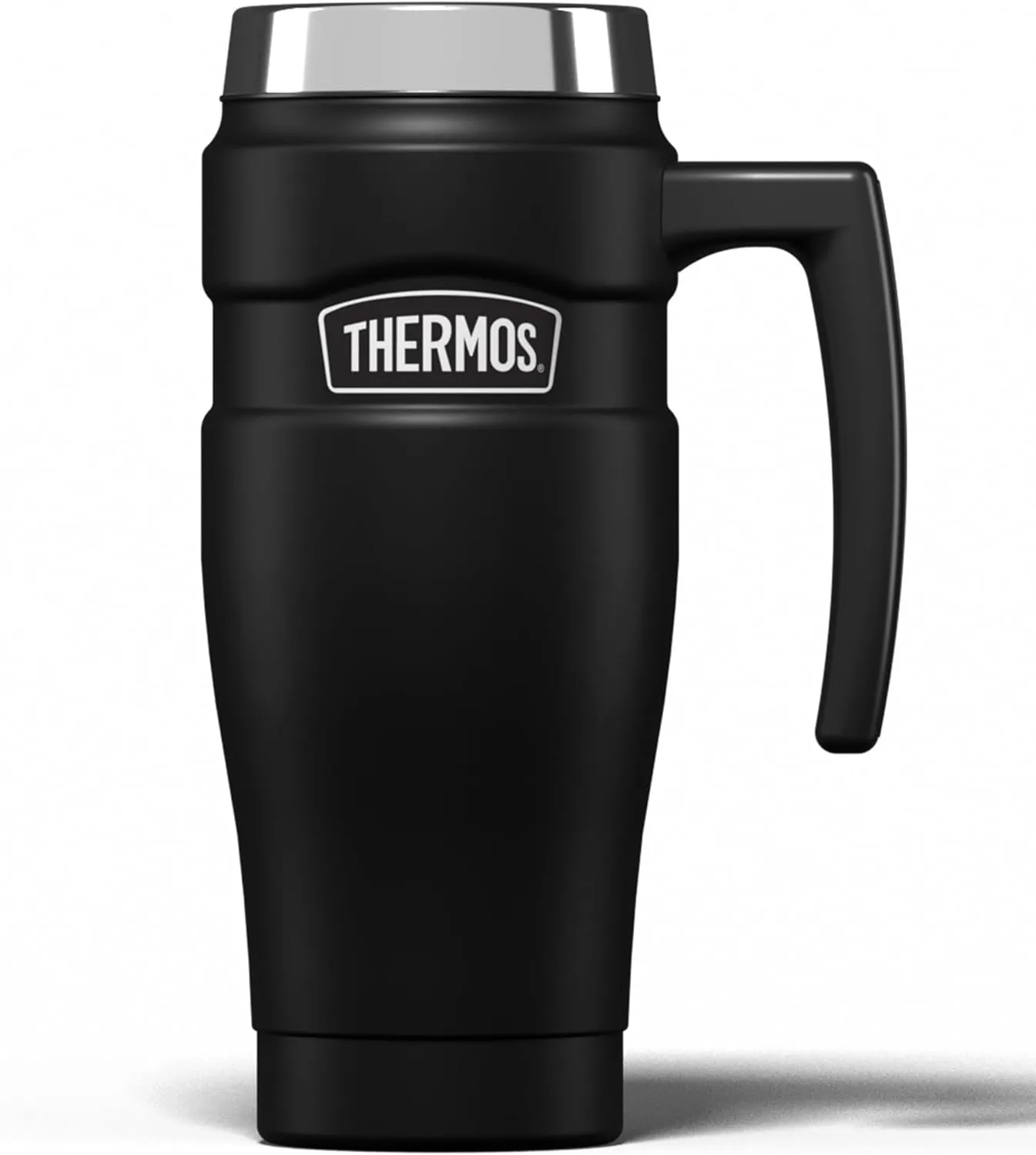 Thermos 101834 Stainless King Travel Mug, Matt Black, 470 ml