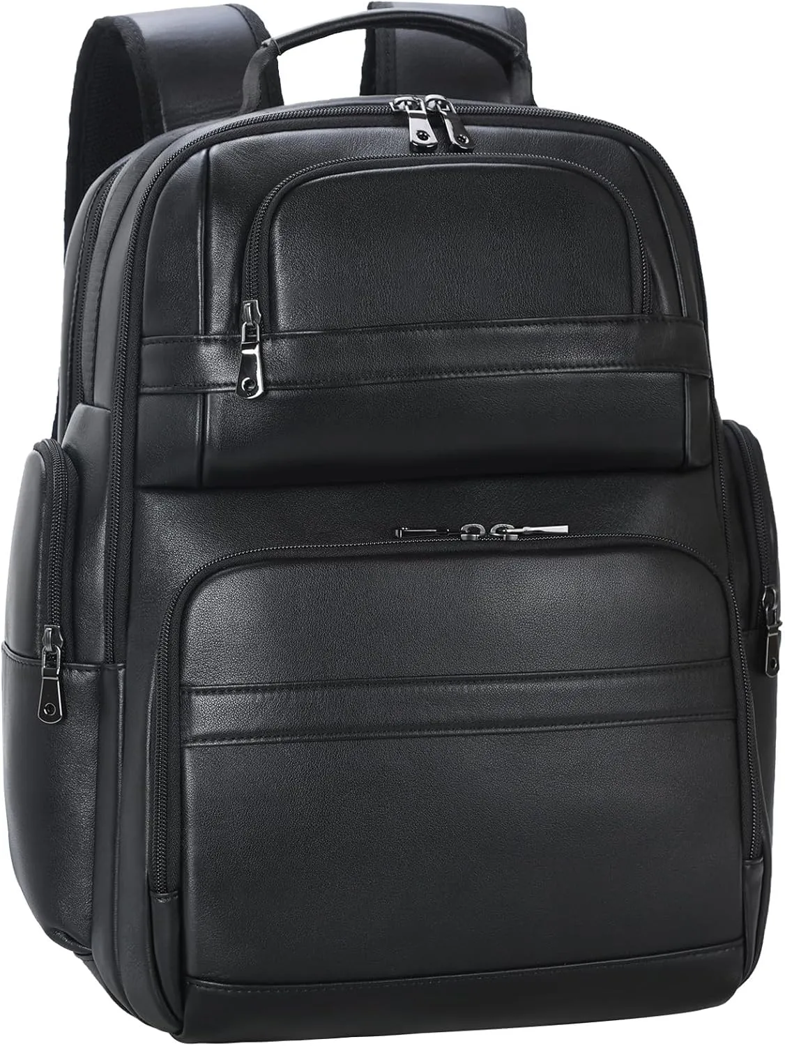 TIDING Men's Vintage Leather Backpack 15.6" Laptop Bag Large Capacity Business Travel Hiking Shoulder Daypacks