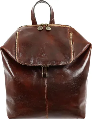 Time Resistance Leather Backpack - Unisex Business Rucksack Laptop Bag for Bag and Women (Black)
