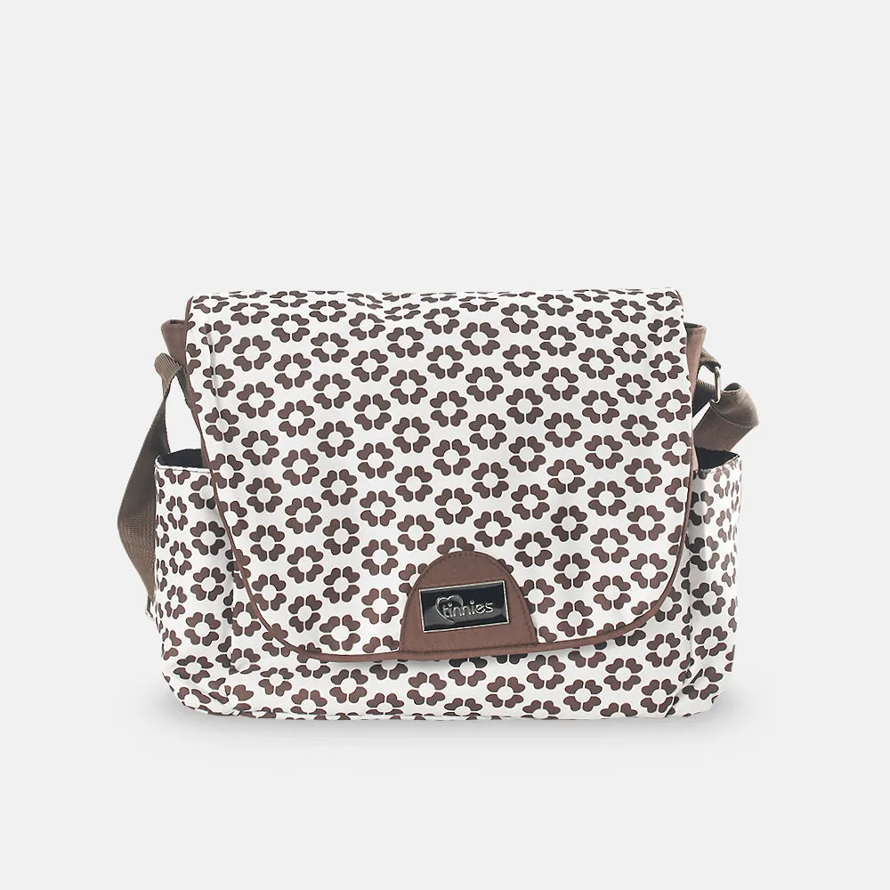 Tinnies Baby Diaper Bag Brown Floral