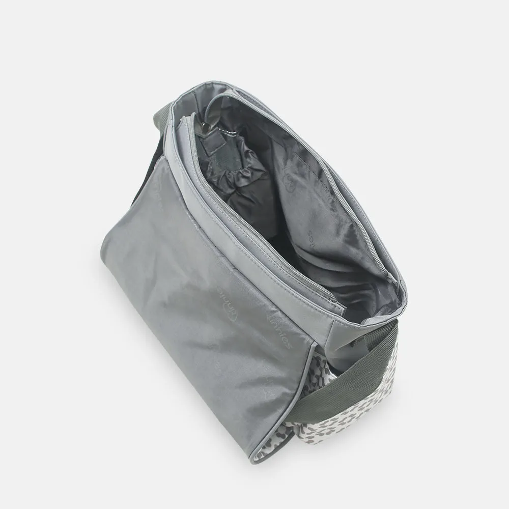 Tinnies Baby Diaper Bag Grey Floral