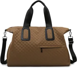 Tote Bag for Women, Large Tote bag with Zipper, Quilted Work Bag Hobo Bag Top Handle Handbag for Travel Work