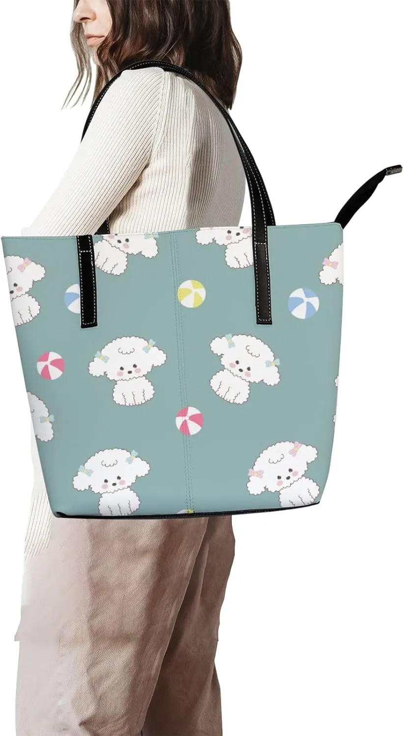Tote Bag for Women PU Leather Handbags Women's Crossbody Handbags Work Tote Bags for Women Coachbags Tote Bag with Zipper