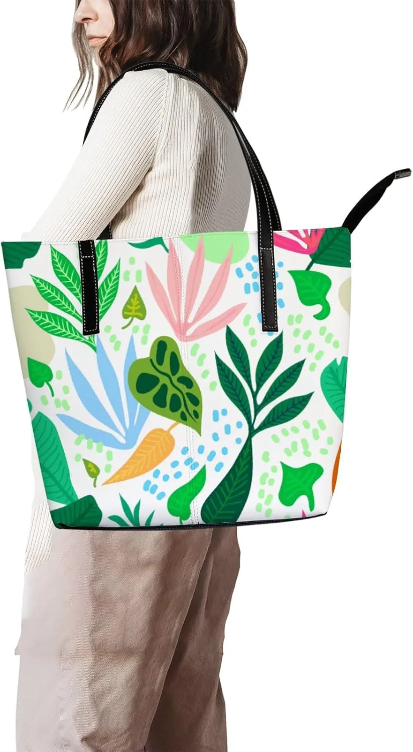 Tote Bag for Women PU Leather Handbags Women's Crossbody Handbags Work Tote Bags for Women Coachbags Tote Bag with Zipper