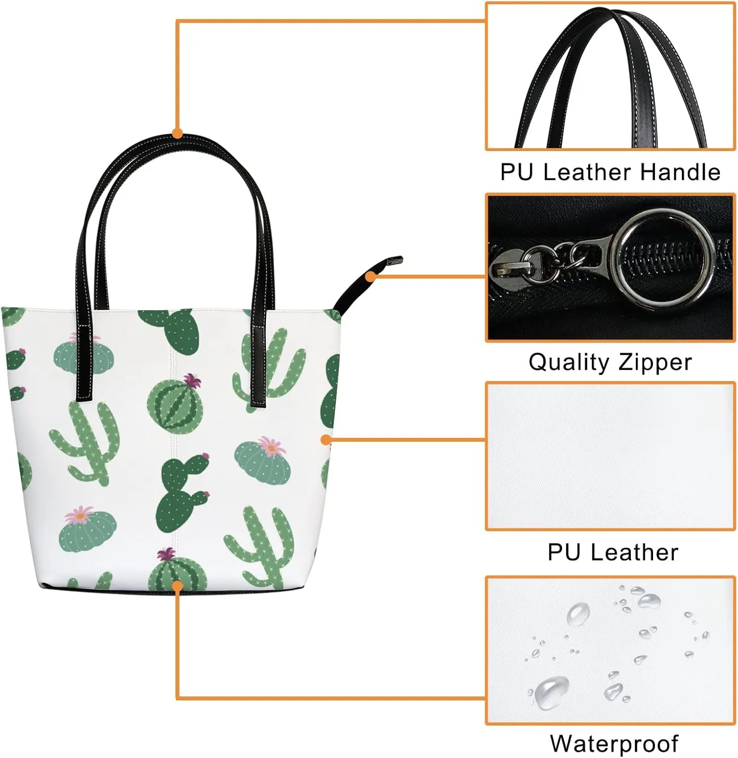 Tote Bag for Women PU Leather Handbags Women's Crossbody Handbags Work Tote Bags for Women Coachbags Tote Bag with Zipper