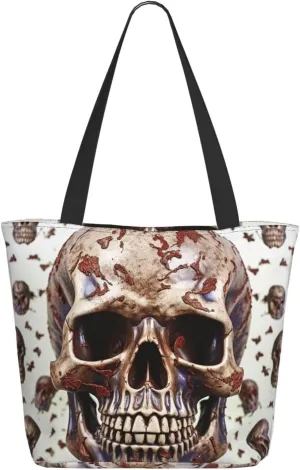 Tote Bag for Women Purse and Handbags Tote Shoulder Shopping Bag Skull on white background Messenger Bag