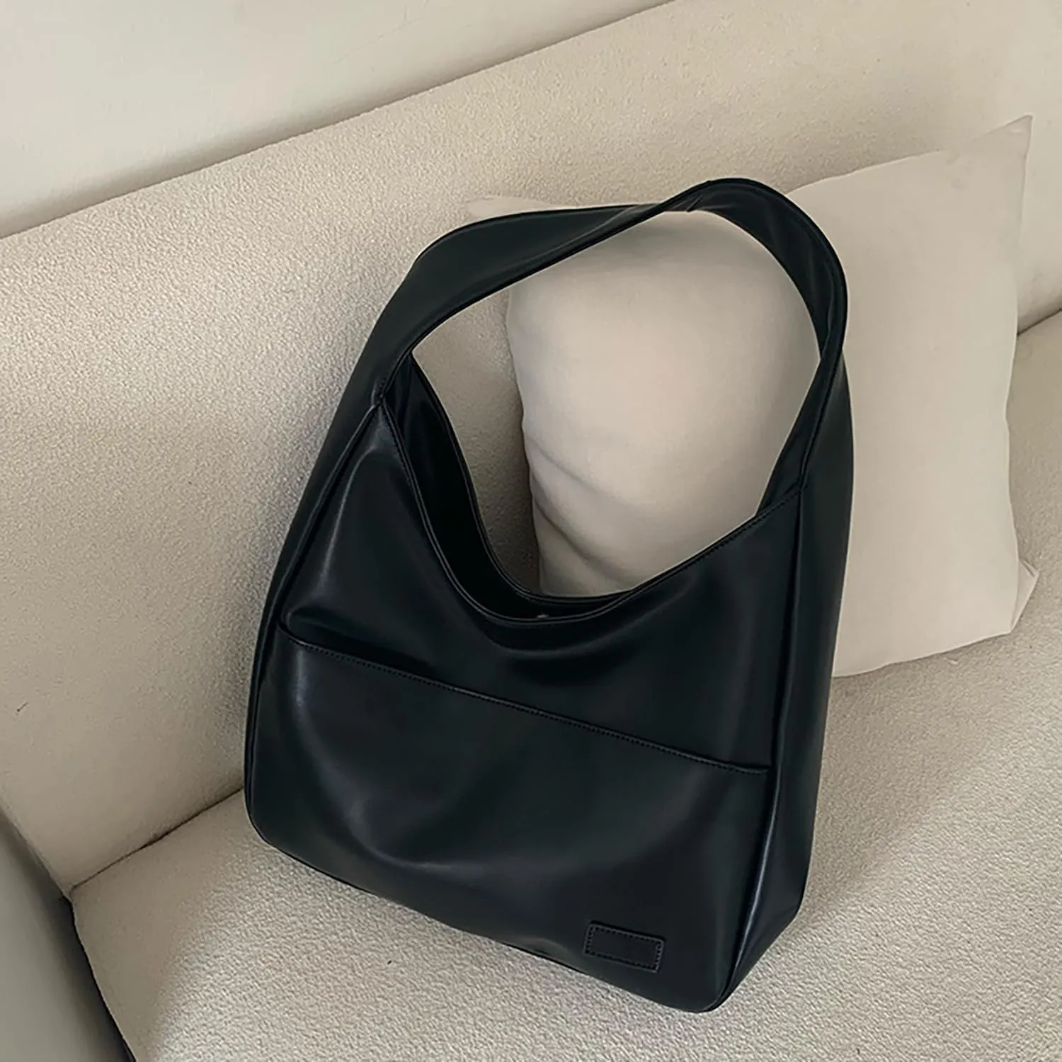 Tote Bags for Women Large Vegan Faux Leather Hobo Purse Soft Casual Retro Shoulder Handbag Bag For Everyday Use