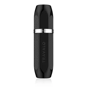 Travalo Vector Travel Perfume Atomizer with U-Change System - Leak-Proof and TSA Approved for Air Travel - Stylish Mini Perfume Refillable Bottle with Case - Black 0.17oz