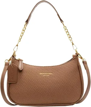 Trending Purses for Women 2025 PU leather Shoulder Bag Crossbody Bag with Chain Chic Hobo Bag Underarm Bag Handbags for Women