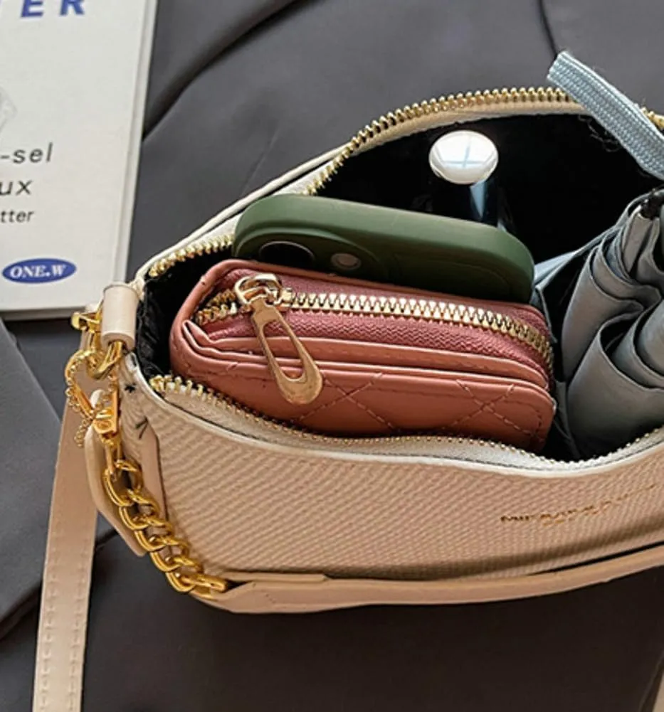 Trending Purses for Women 2025 PU leather Shoulder Bag Crossbody Bag with Chain Chic Hobo Bag Underarm Bag Handbags for Women