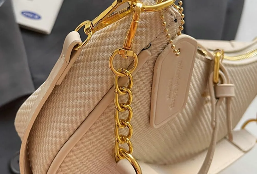 Trending Purses for Women 2025 PU leather Shoulder Bag Crossbody Bag with Chain Chic Hobo Bag Underarm Bag Handbags for Women