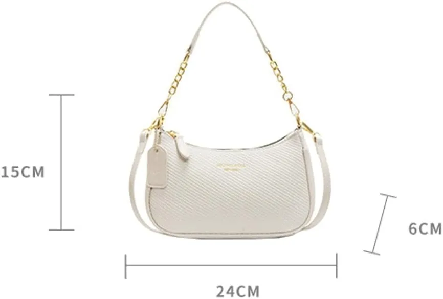 Trending Purses for Women 2025 PU leather Shoulder Bag Crossbody Bag with Chain Chic Hobo Bag Underarm Bag Handbags for Women