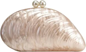 Trendy Wedding & Evening Clutch - Asymmetric Shell-Shaped Acrylic Single-Shoulder & Crossbody Bag