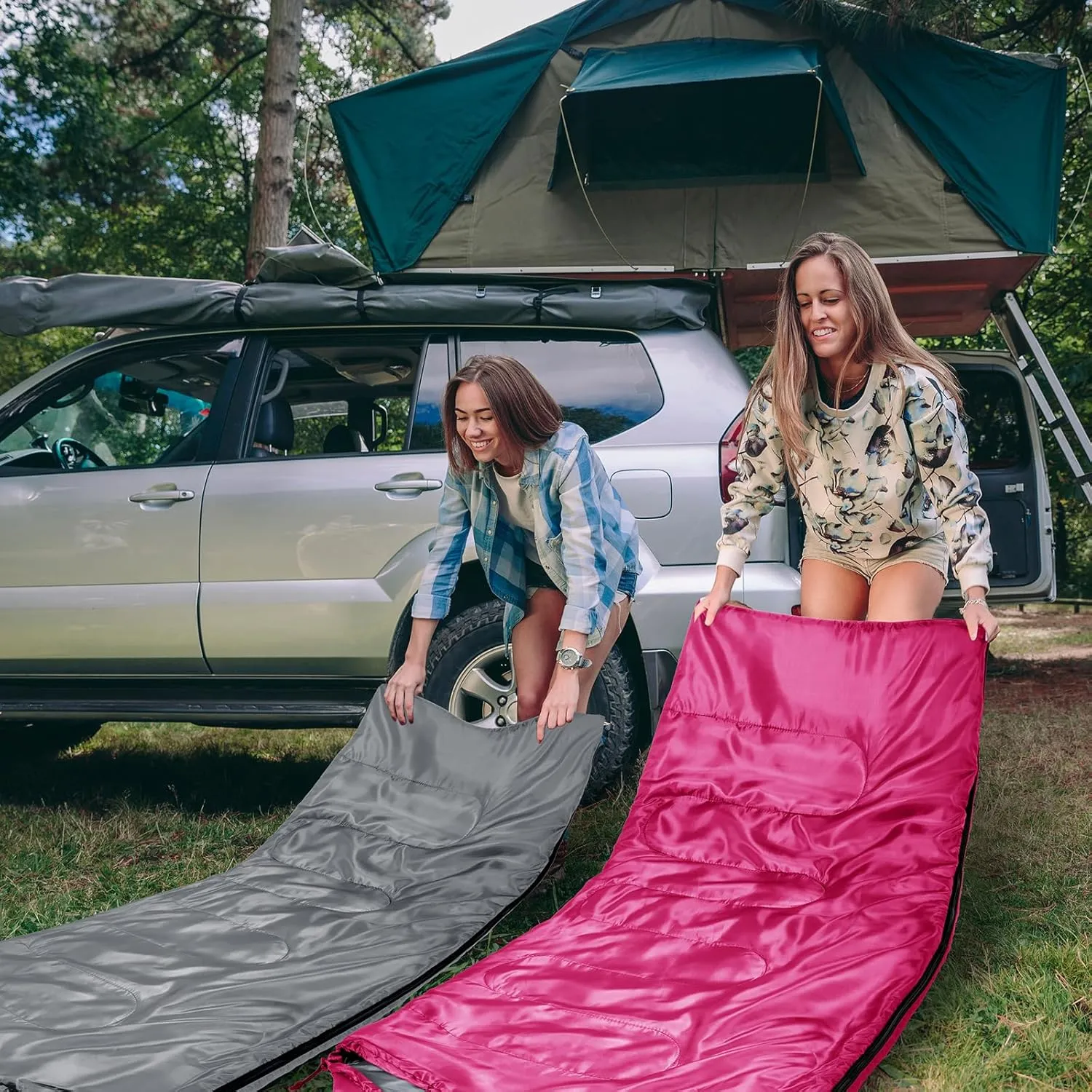 Tudomro 2 Pcs Camping Sleeping Bag for Adults, Lightweight Packable Waterproof Camping Gear Equipment to Keep Warm for Spring Summer Fall Indoor Outdoor Backpacking Hiking Travel