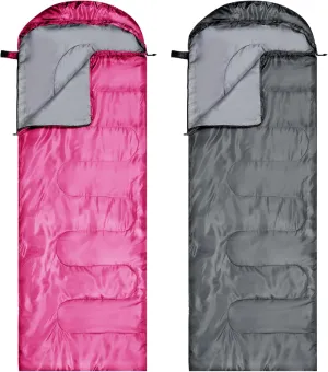 Tudomro 2 Pcs Camping Sleeping Bag for Adults, Lightweight Packable Waterproof Camping Gear Equipment to Keep Warm for Spring Summer Fall Indoor Outdoor Backpacking Hiking Travel