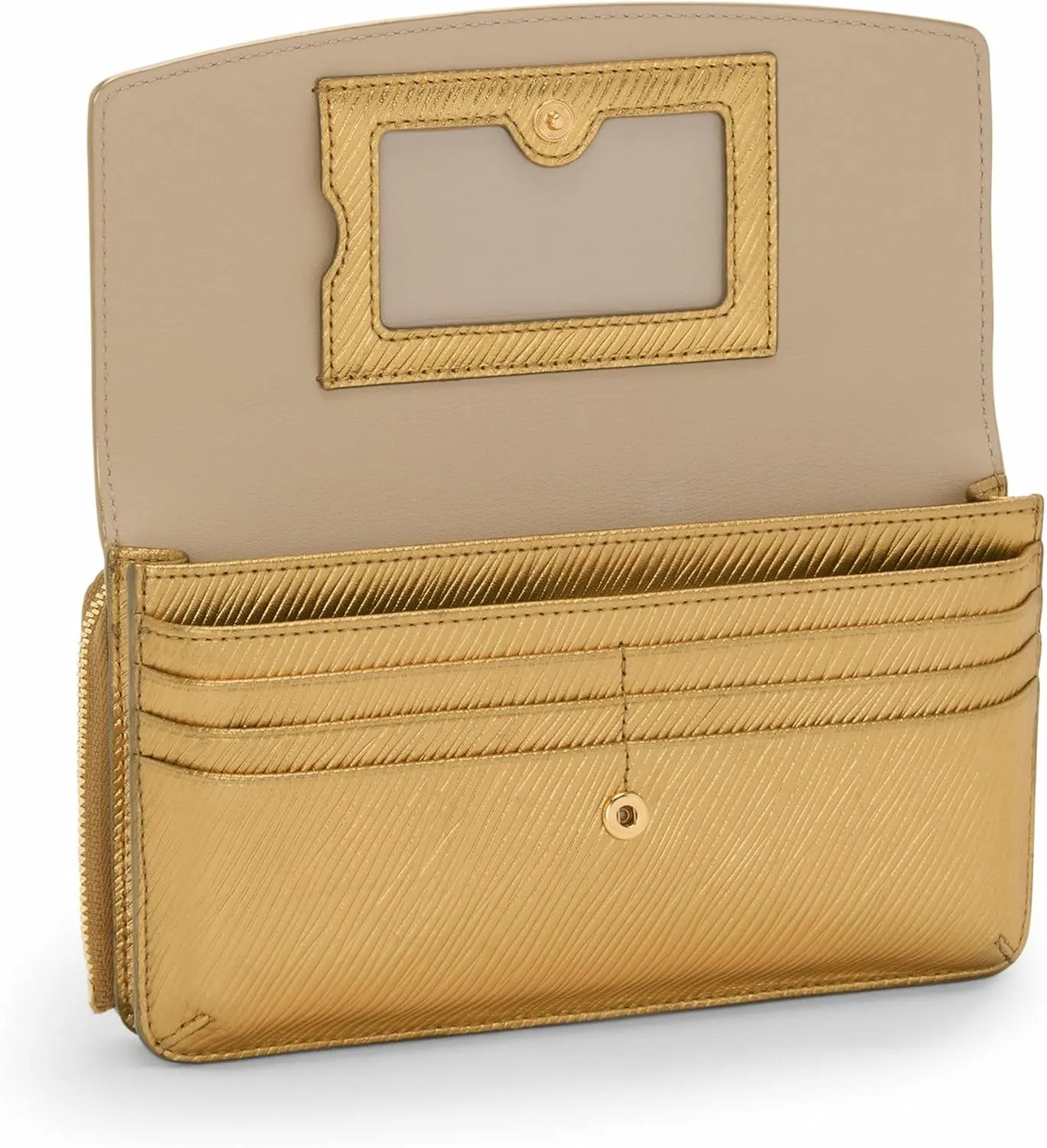 TUMI - Belden Crossbody Wallet Bag - Multipurpose Leather Travel Wallet - With Pockets & Card Holder - 4.5" x 8.0" x 1.3" - Gold