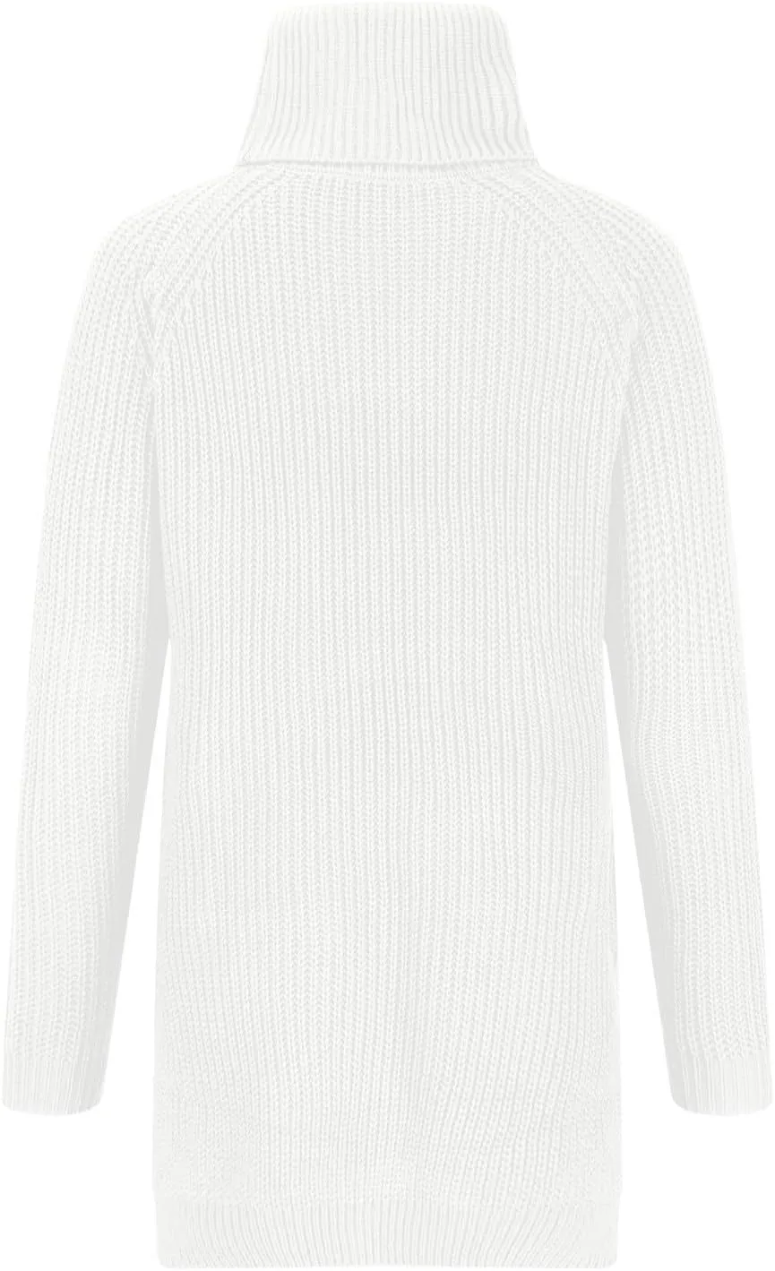 Turtleneck Sweaters for Women Winter Warm Long Sleeve Fitted Chunky Knit Pullover Sweater Tops Dressy Casual