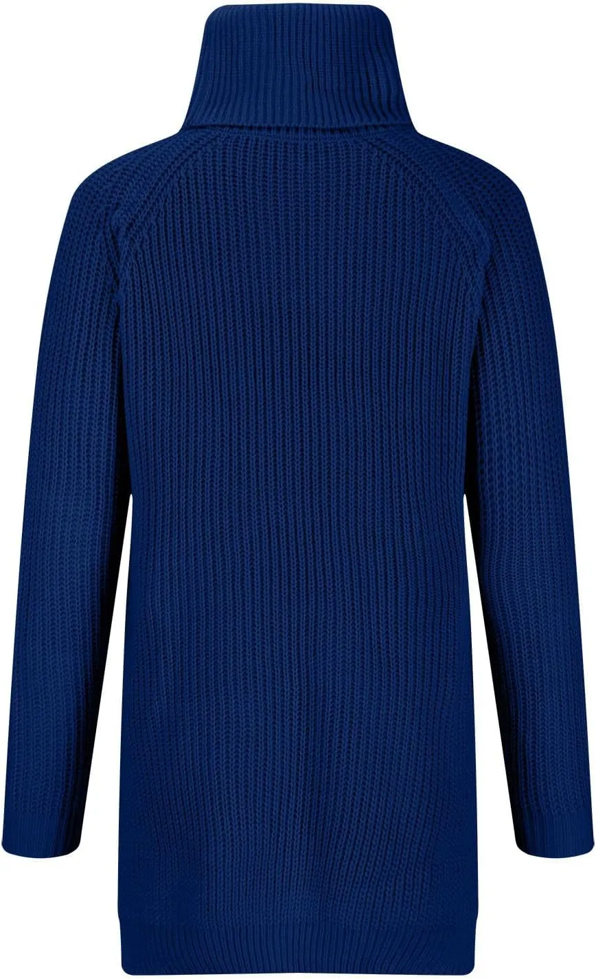 Turtleneck Sweaters for Women Winter Warm Long Sleeve Fitted Chunky Knit Pullover Sweater Tops Dressy Casual