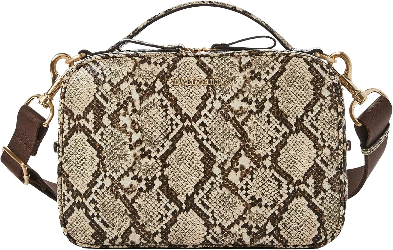 TWELVElittle Luxe Diaper Clutch - Crossbody Diaper Bag with Portable Changing Pad, Zip Out Pouch and Wipes Case