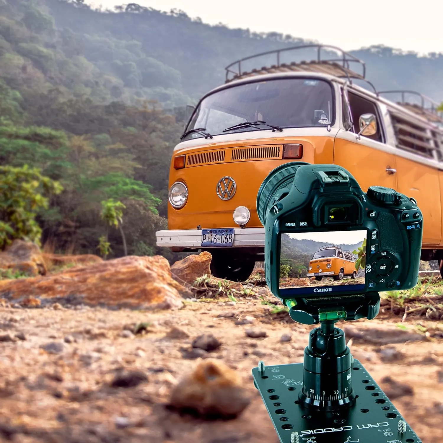 Ultra Flat Low Angle Cheese Plate POD/Tripod Mount for DSLR, Mirrorless and Action Cameras