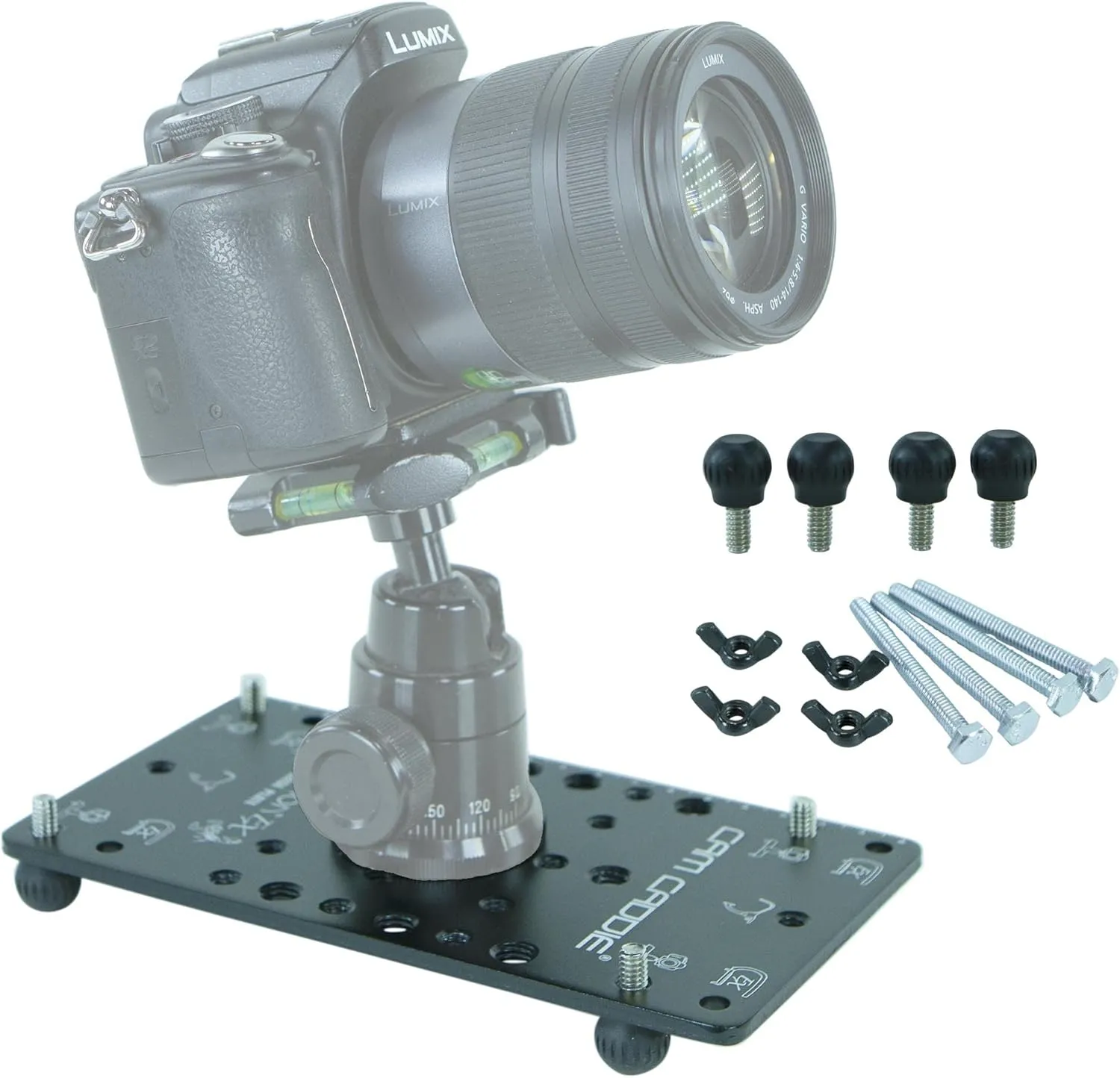 Ultra Flat Low Angle Cheese Plate POD/Tripod Mount for DSLR, Mirrorless and Action Cameras