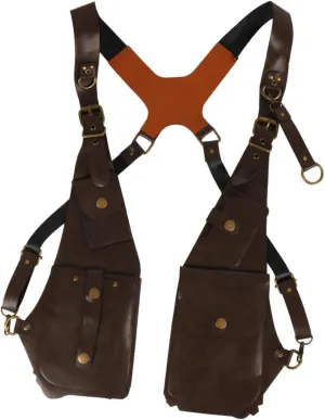 Underarm Shoulder Bag for Man Women Shoulder Pouch for Running Medieval Party, Brown