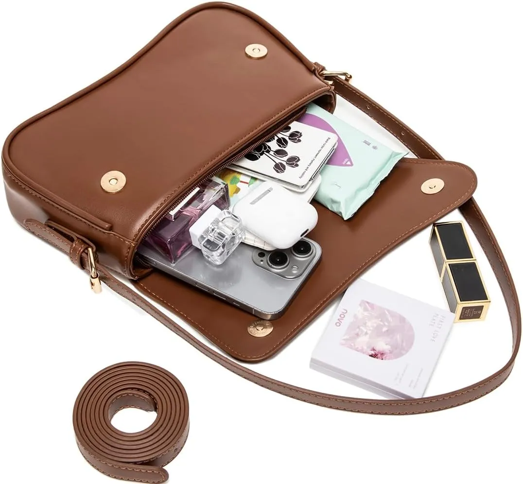 Underarm Shoulder Bag for Women Trendy Purse Vegan Leather Hobo Handbags Clutch Crossbody Bag