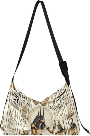 Unisex Shoulder Bag Crossbody Handbag Ancient-egyptian-hieroglyphs Women Casual Hobo Bag Lightweight PU Leather Tote