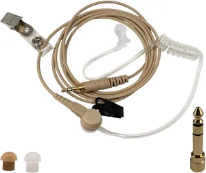 Universal IFB Earpiece 3.5mm & 1/4” Connector Anchor/Broadcaster in Ear Monitor Only On Camera On Stage Professional EarSet Compatible w/iPhone, Andriod, Telex, Clear-Com, Comrex, Lecstronics