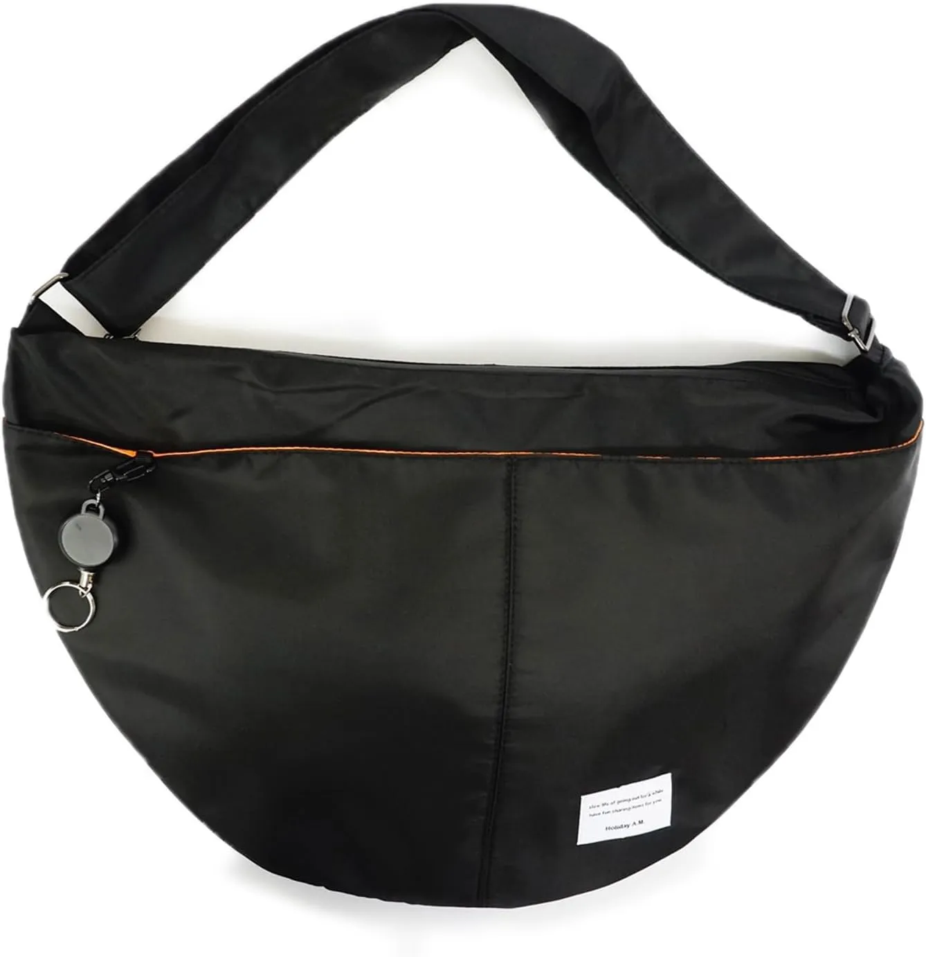 Urban Wide Shoulder Bag, Hobo Sling Crossbody Bag Crescent for Women Durable Polyester Unisex, Lightweight
