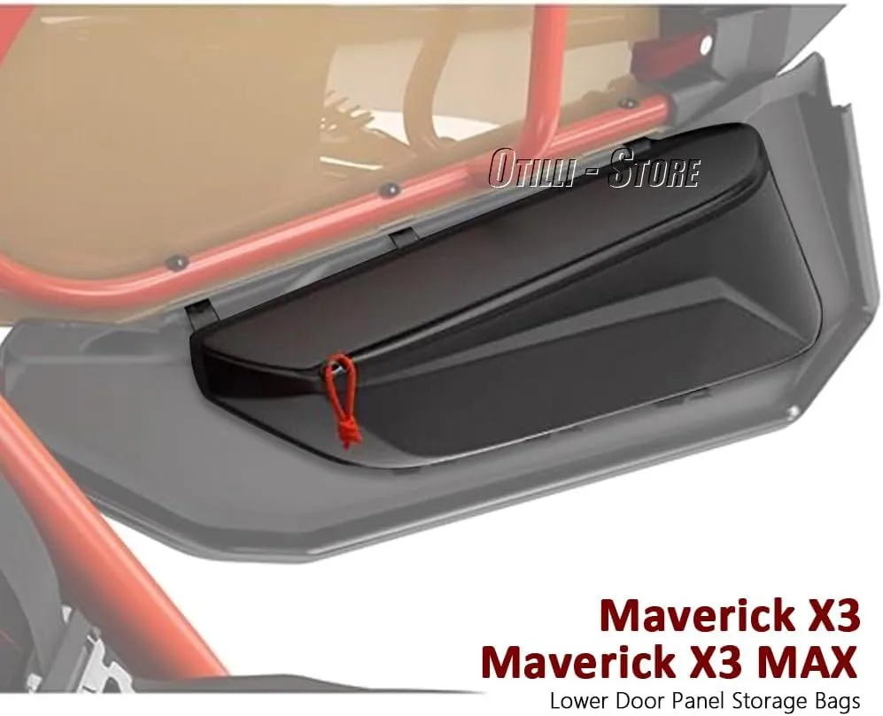 UTV Accessories 6L Lower Door Bag Fits for Can-Am Maverick X3 Max MAVERICK X3 Side Door Storage Bags Organizer Driver Passenger Left Right Sides Door Bags Tool Bag, 1 Pair