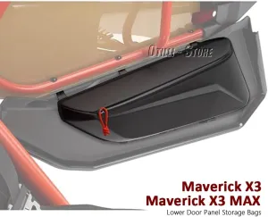 UTV Accessories 6L Lower Door Bag Fits for Can-Am Maverick X3 Max MAVERICK X3 Side Door Storage Bags Organizer Driver Passenger Left Right Sides Door Bags Tool Bag, 1 Pair