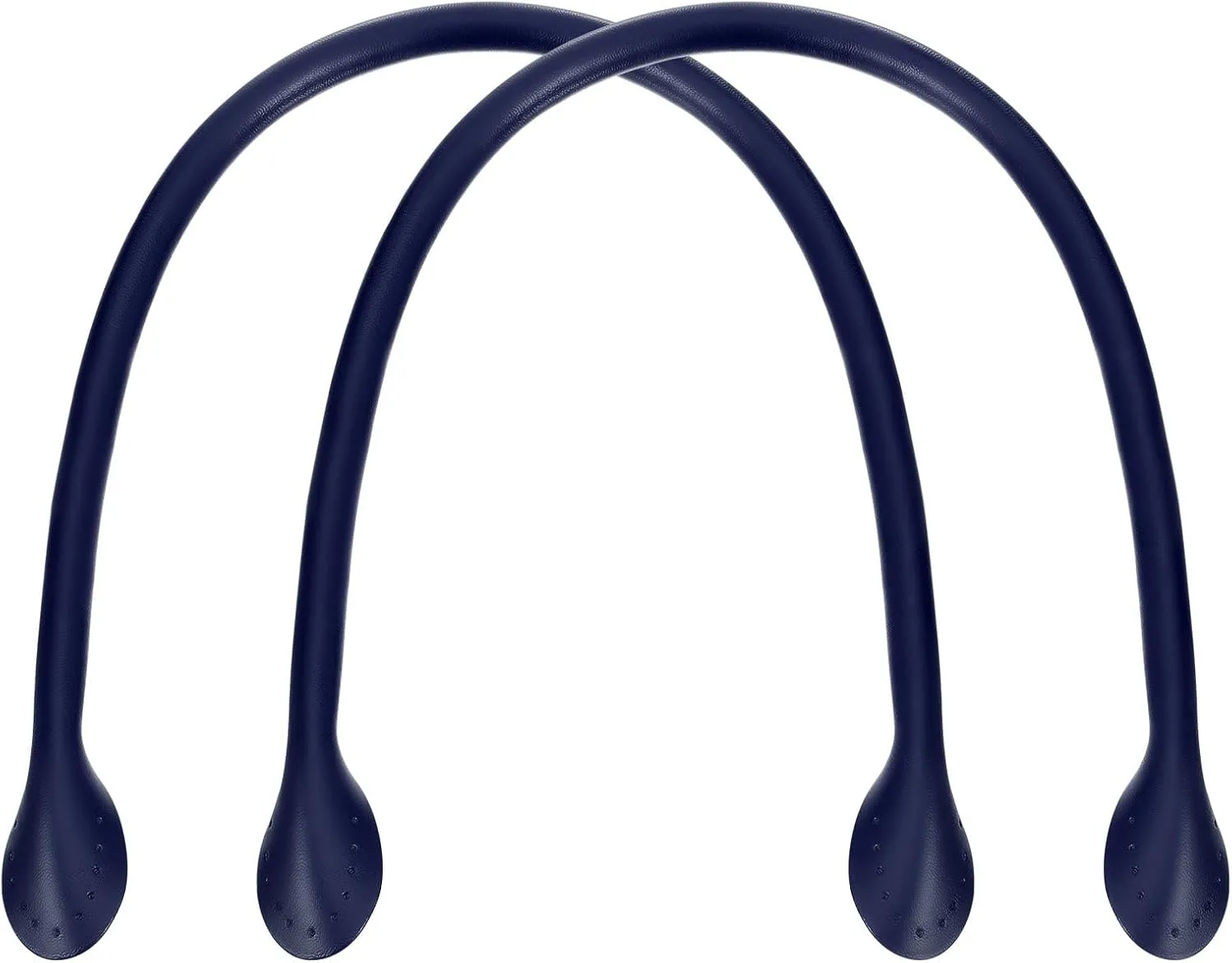 uxcell 2Pcs 24" Leather Purse Strap with Ear Shaped End Bag Handle Replacement for Purse Handbag Wallet - Deep Blue