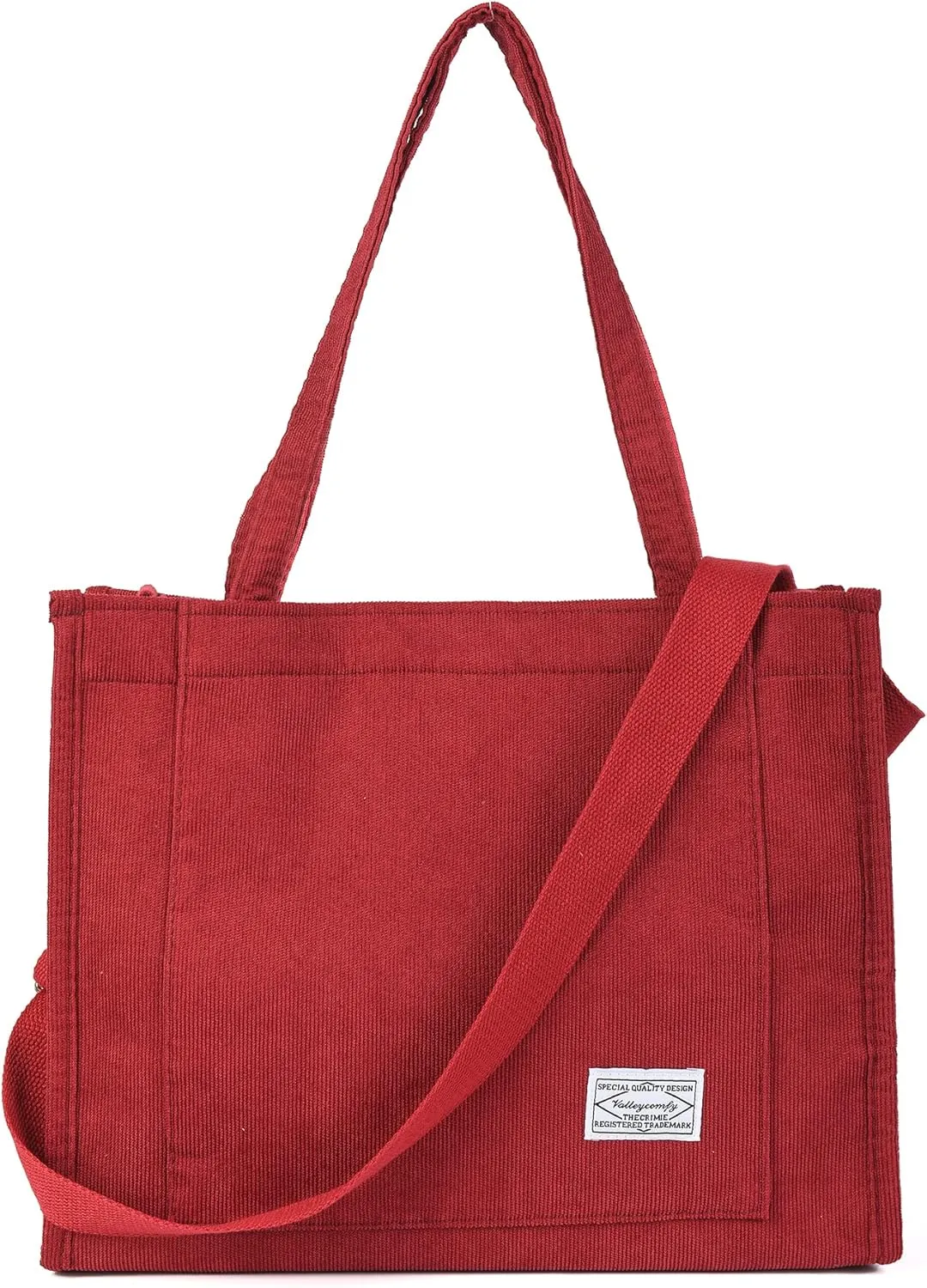 Valleycomfy Tote Bag for Women Corduroy Crossbody Tote Bag Purse Women Travel Shoulder Bags Work Handbags Everyday Hobo Bag