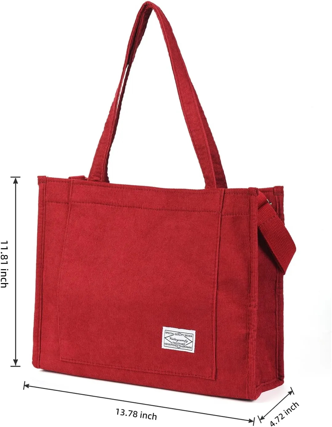 Valleycomfy Tote Bag for Women Corduroy Crossbody Tote Bag Purse Women Travel Shoulder Bags Work Handbags Everyday Hobo Bag
