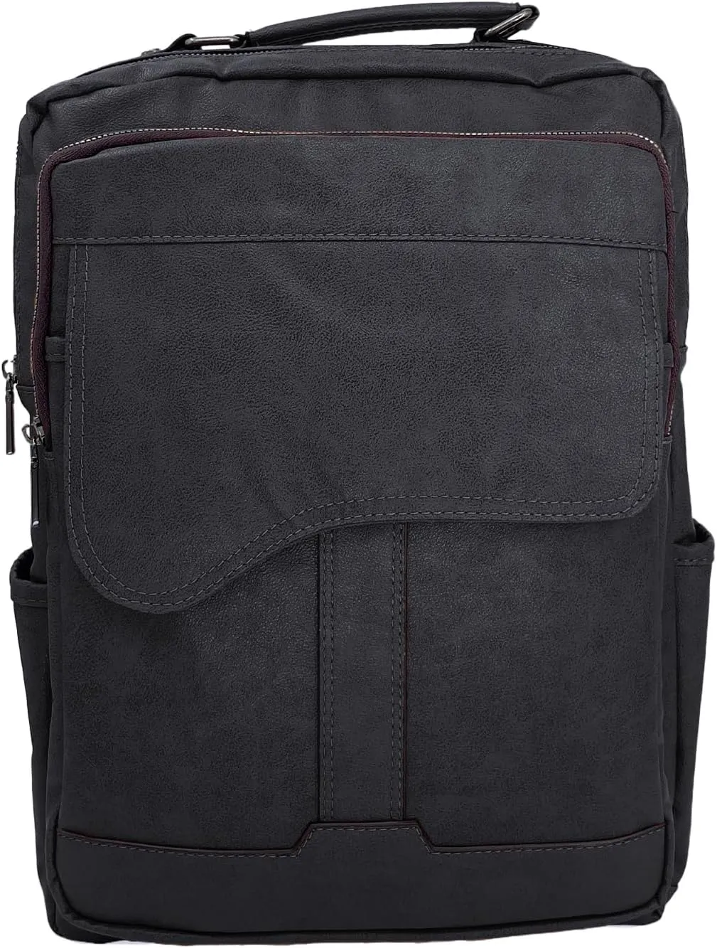 Vegan Leather Business Computer Backpack, Casual Travel Backpack. Large Capacity Short-distance Travel Bag