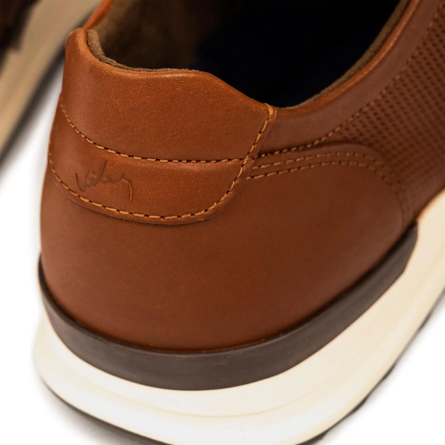 VELEZ Leather Sneakers for Men - Business Casual Dress Shoes - Lace-Up Fashion Tennis