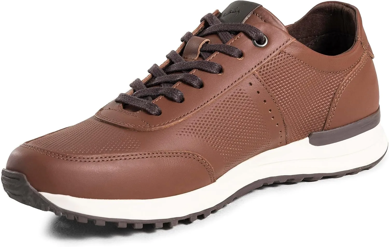 VELEZ Leather Sneakers for Men - Business Casual Dress Shoes - Lace-Up Fashion Tennis